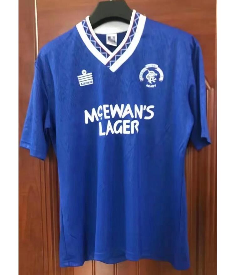 1982 Rangers Retro Home Kit Soccer Jersey